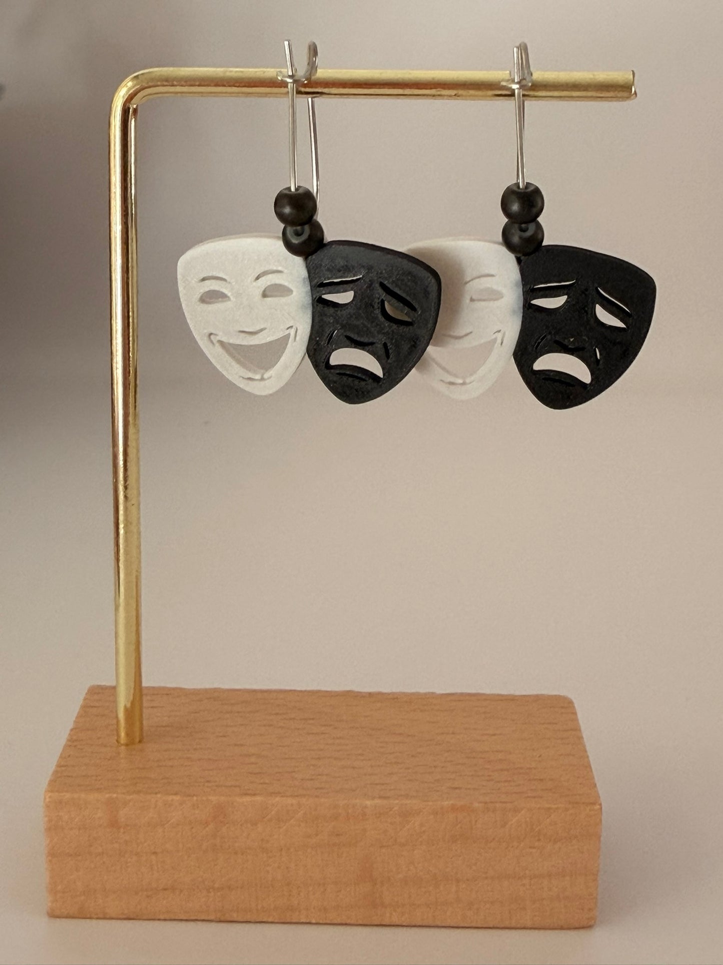 3D Printed Σκουλαρίκια "Μάσκες Θεάτρου"
