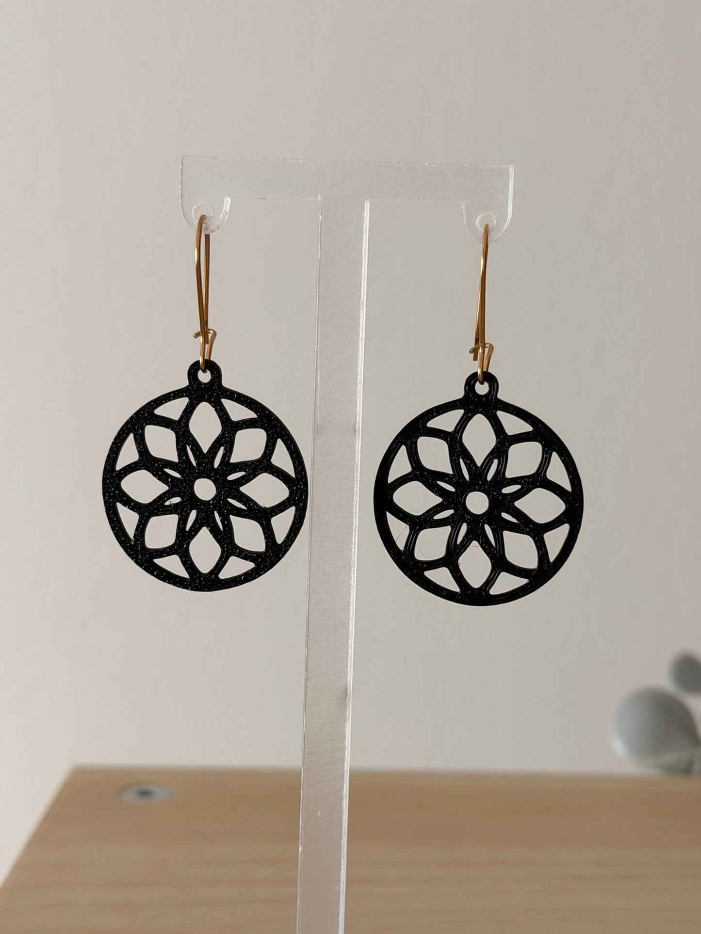 3D Printed Σκουλαρίκια Mandala – Circular Kaleidoscope