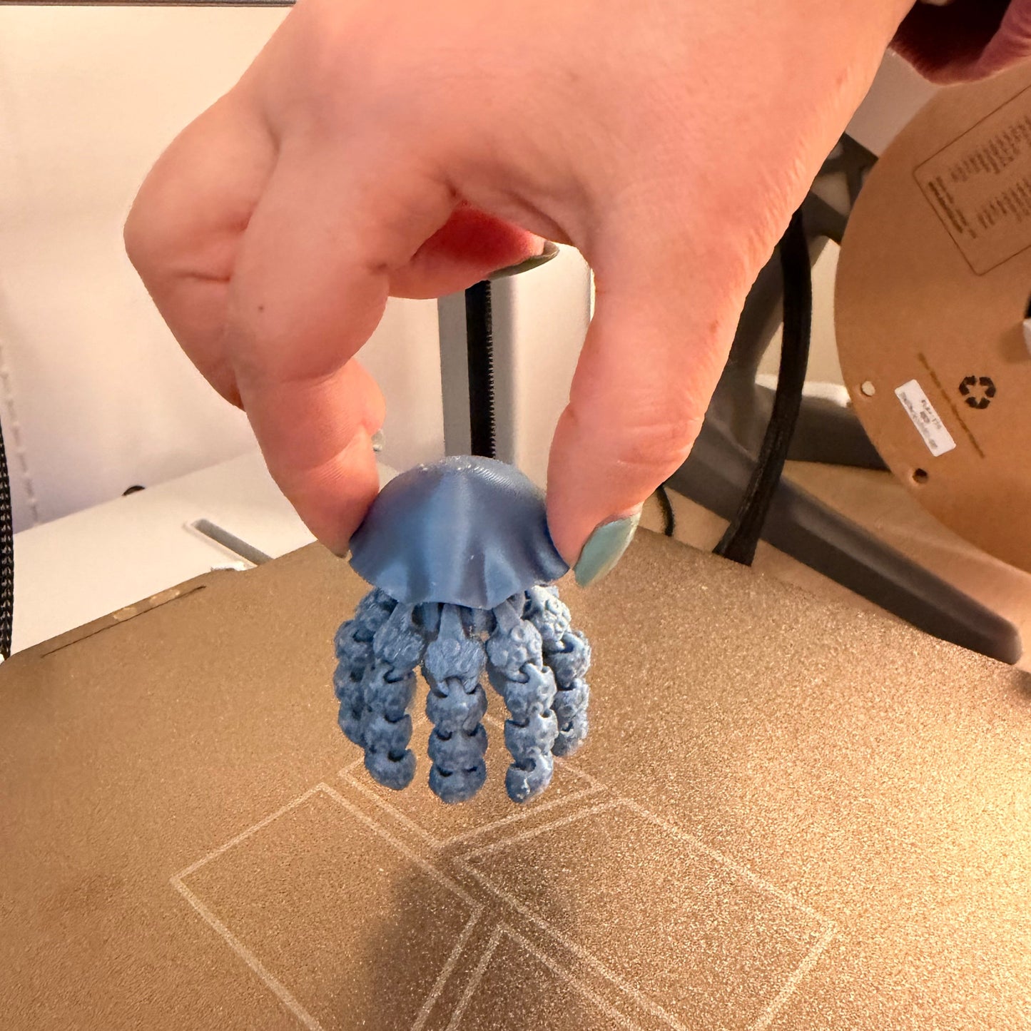 Flexi Jellyfish – Αρθρωτή Τσούχτρα "Zen" (3D Printed Art & Fidget)