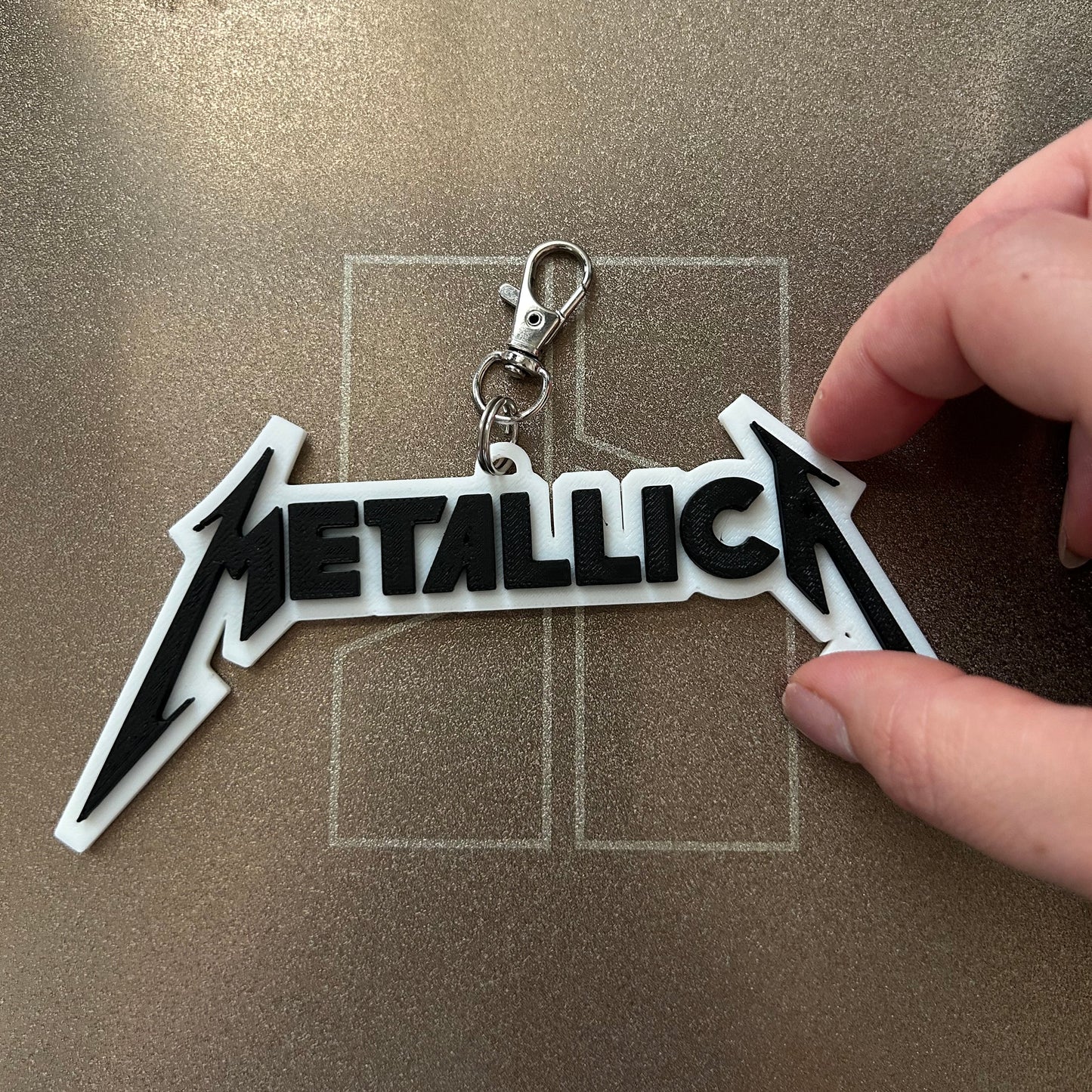 3D Printed Μπρελόκ Metallica – Heavy Metal Style για την τσάντα σου