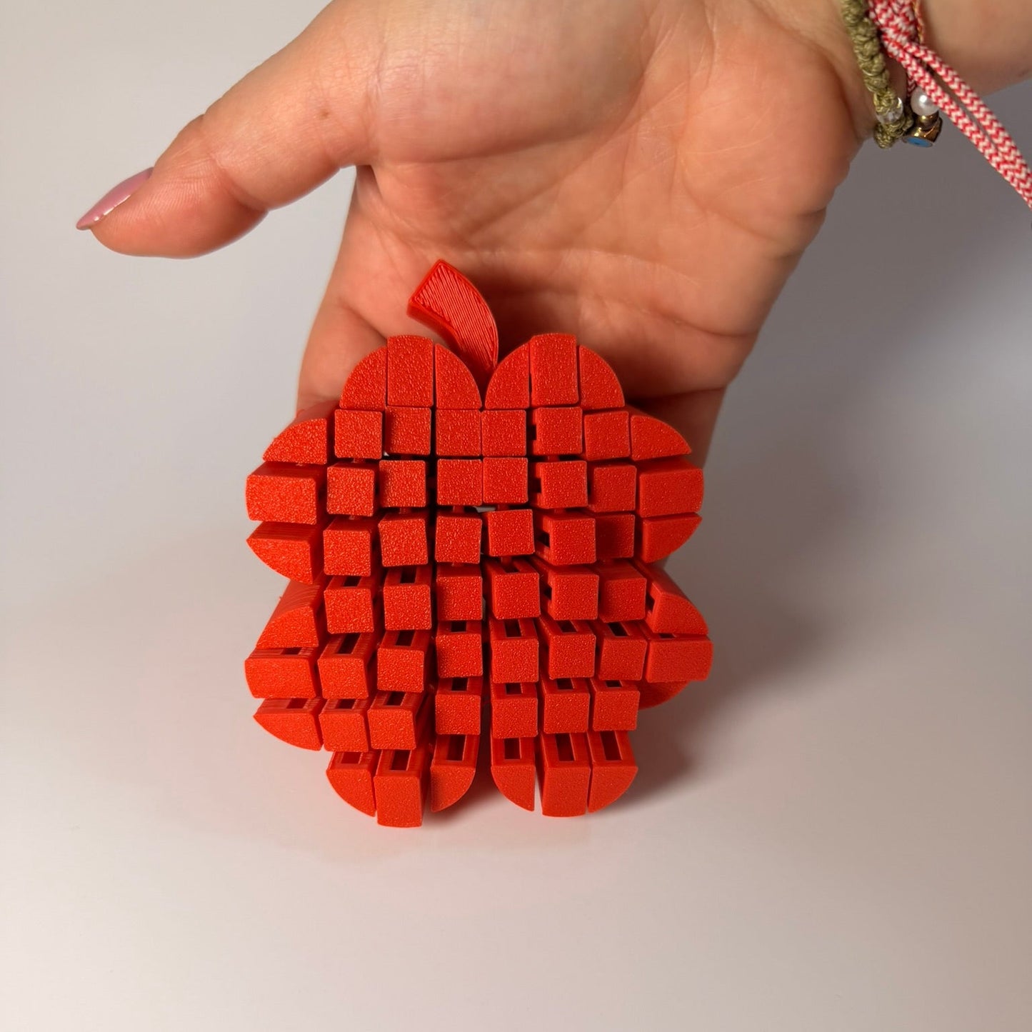 Pixel 4-Leaf Clover Fidget – Τυχερό Τρισδιάστατο Παιχνίδι Stress-Relief σε Pixel Art Στυλ