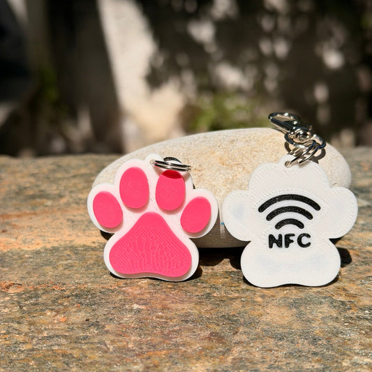 Έξυπνη Ταυτότητα Σκύλου ή Γάτας "Pet-Safe" – NFC Μπρελόκ σε Σχήμα Πατούσας