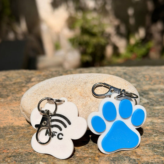 Έξυπνη Ταυτότητα Σκύλου ή Γάτας "Pet-Safe" – NFC Μπρελόκ σε Σχήμα Πατούσας