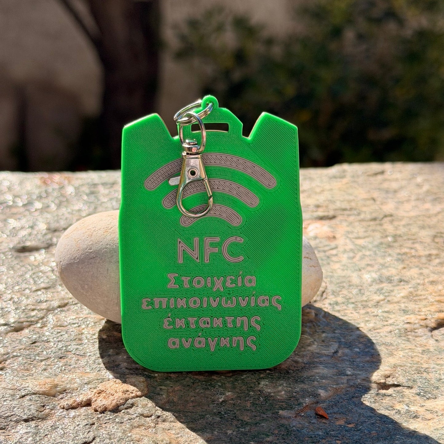 Έξυπνο NFC Μπρελόκ Ασφαλείας για Παιδικές Τσάντες 7,5εκ-5,5εκ – "Safety Tap"- Minecraft Edition