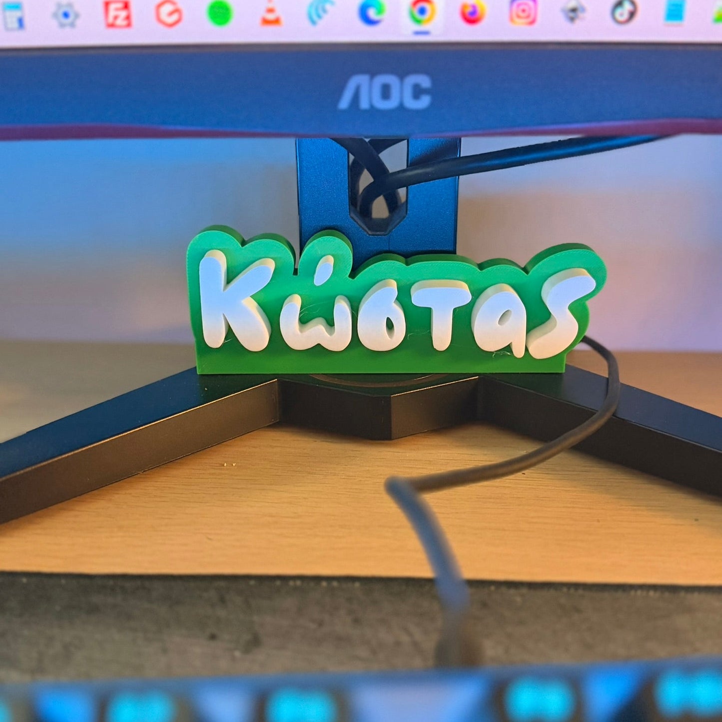 3D Printed Custom Επιγραφή Ονόματος LePeticCochon Font 15 εκ.
