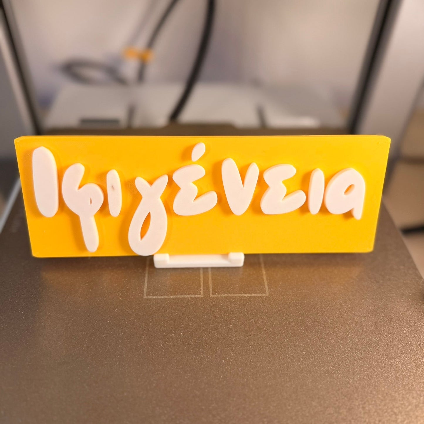 3D Printed Επιτραπέζια Επιγραφή Πλάκα με Custom Όνομα LePetitCochon 20εκ. και Σταντ Στήριξης