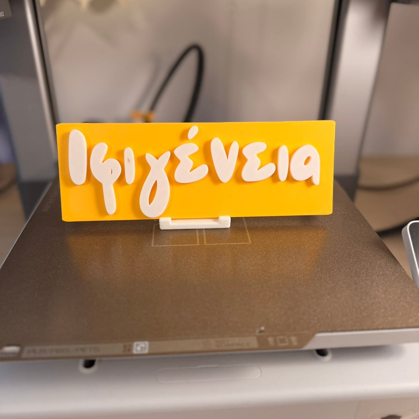 3D Printed Επιτραπέζια Επιγραφή Πλάκα με Custom Όνομα LePetitCochon 20εκ. και Σταντ Στήριξης