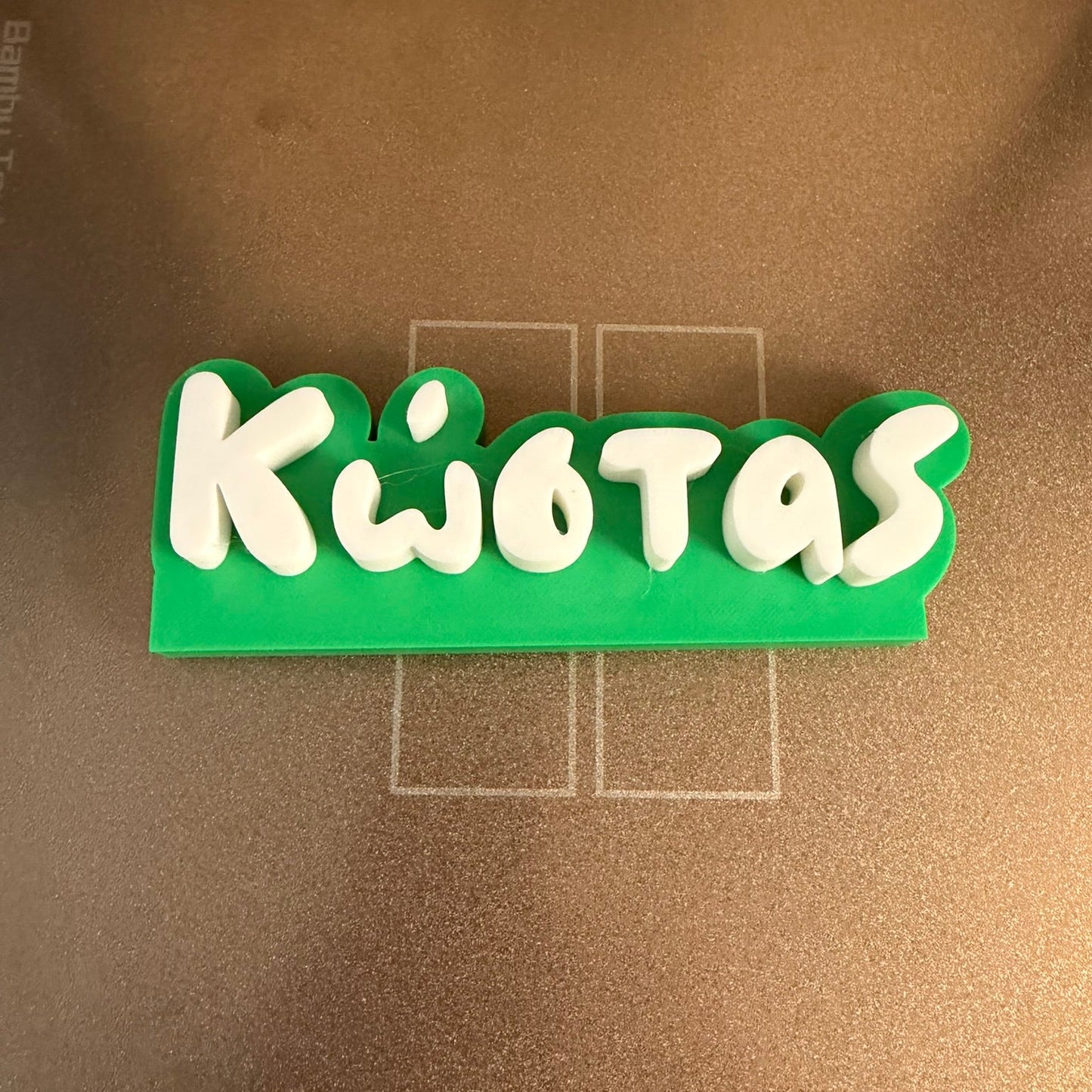 3D Printed Custom Επιγραφή Ονόματος LePeticCochon Font 15 εκ.