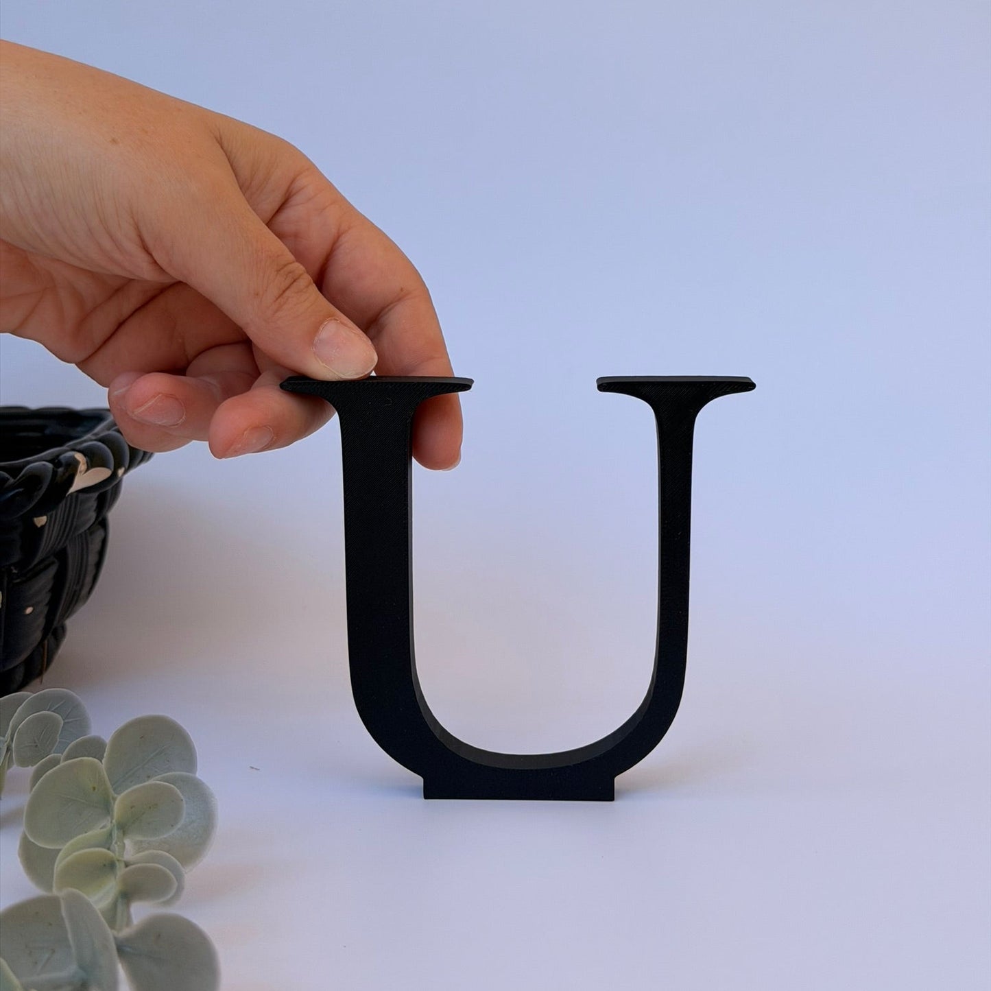 3D Διακοσμητικό Γράμμα U - Μέγεθος 10 εκ.– Times New Roman