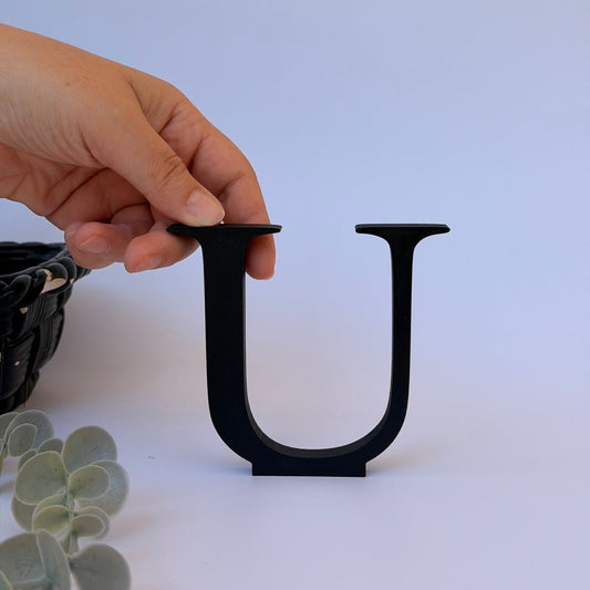 3D Διακοσμητικό Γράμμα U - Μέγεθος 10 εκ.– Times New Roman