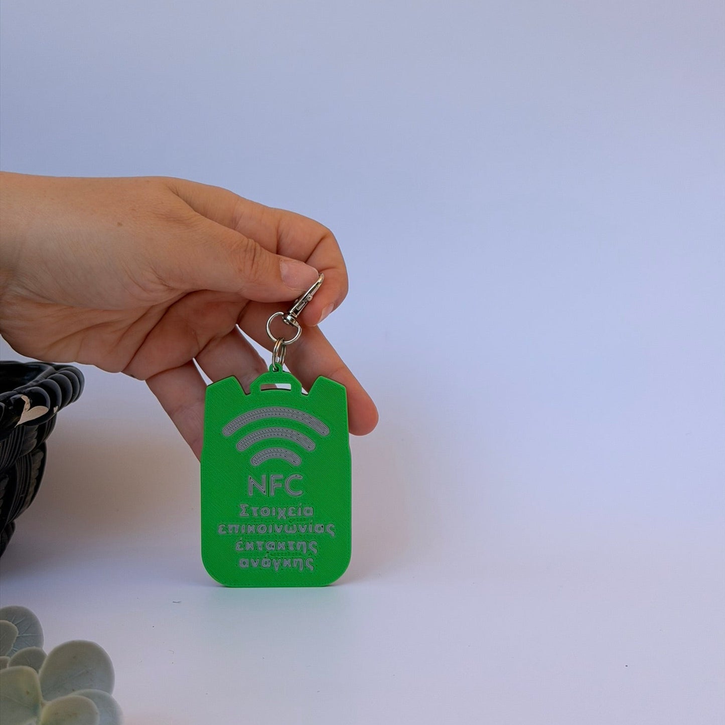 Έξυπνο NFC Μπρελόκ Ασφαλείας για Παιδικές Τσάντες 7,5εκ-5,5εκ – "Safety Tap"- Minecraft Edition
