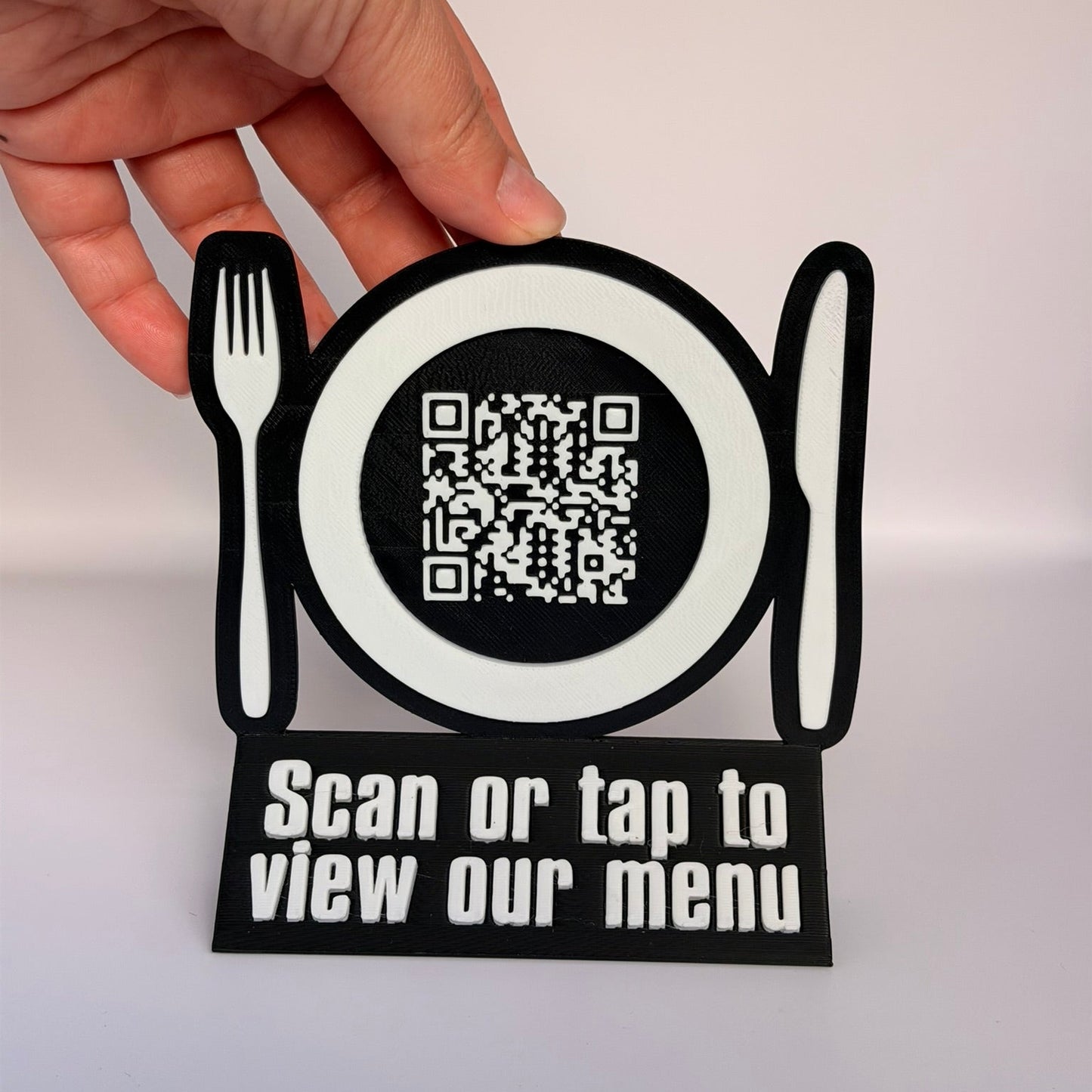 Smart 3D Printed Stand Καταλόγου με NFC & QR Code  — Για Εστιατόρια, Καφέ & Μπαρ