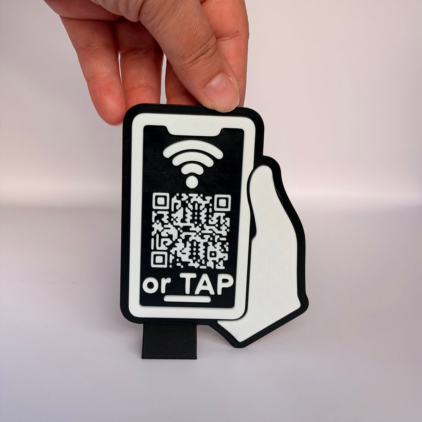 Smart 3D Printed Wi-Fi Stand με NFC & QR Code - Για Ξενοδοχεία & Airbnb