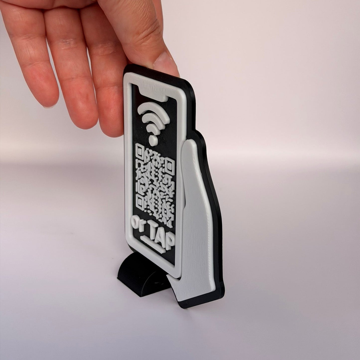 Smart 3D Printed Wi-Fi Stand με NFC & QR Code - Για Ξενοδοχεία & Airbnb