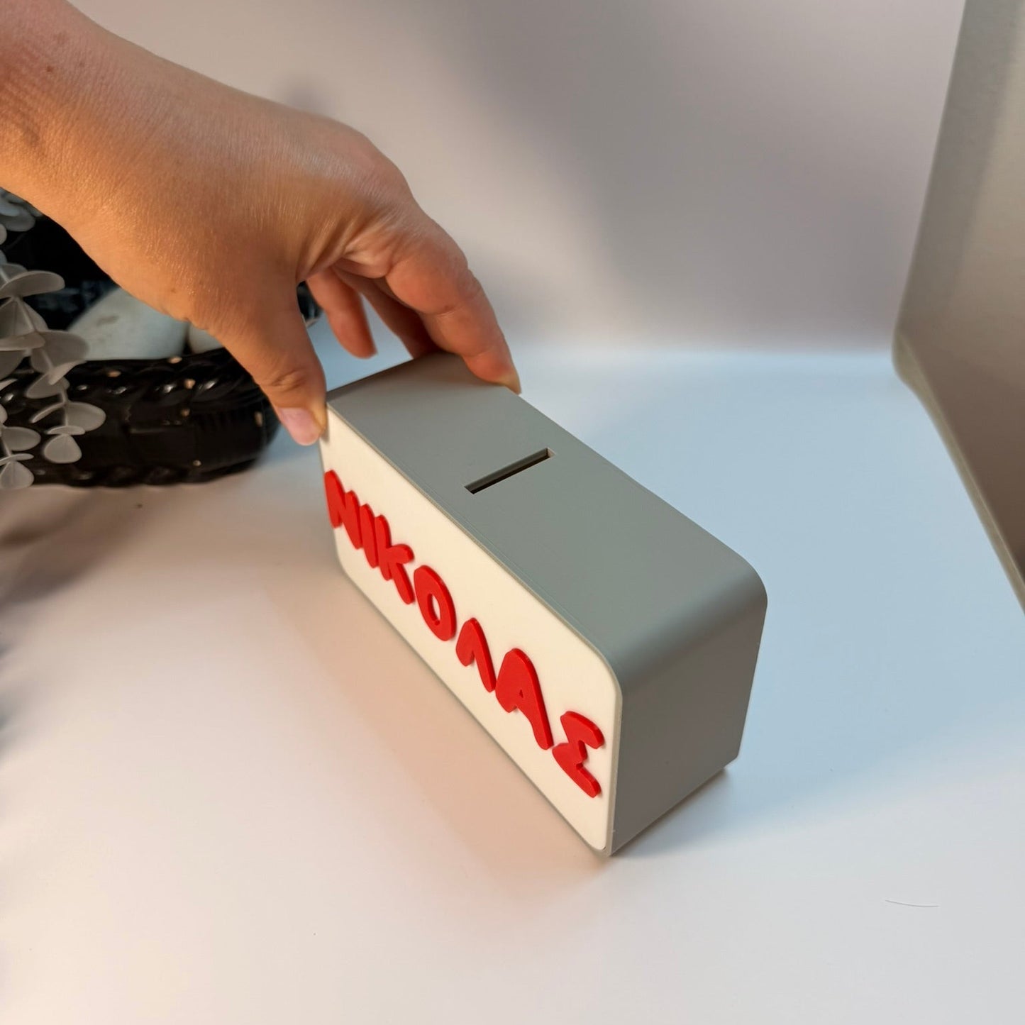 3D Printed Προσωποποιημένος Κουμπαράς Κουτί με Ανάγλυφο Όνομα