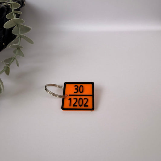 3D Printed Μπρελόκ Πινακίδα Επαγγελματικό όχημα ADR 30-1202