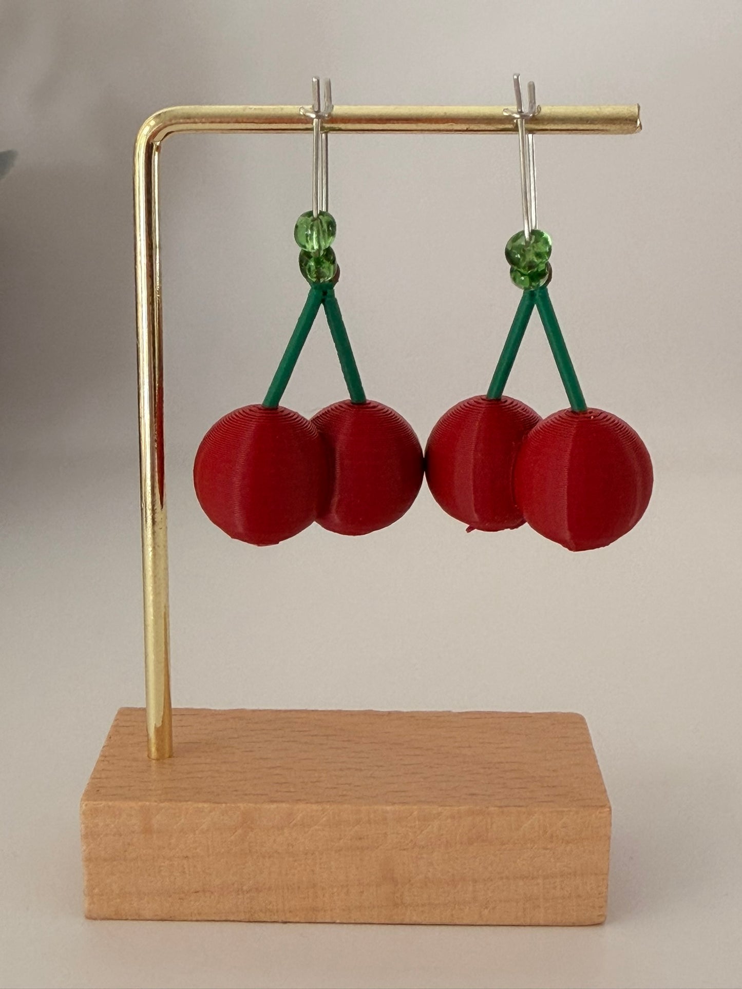 3D Printed Σκουλαρίκια "Ολόκληρα Κεράσια"
