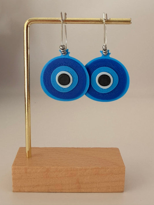 3D Printed Σκουλαρίκια "Μάτι - Ρόδι"