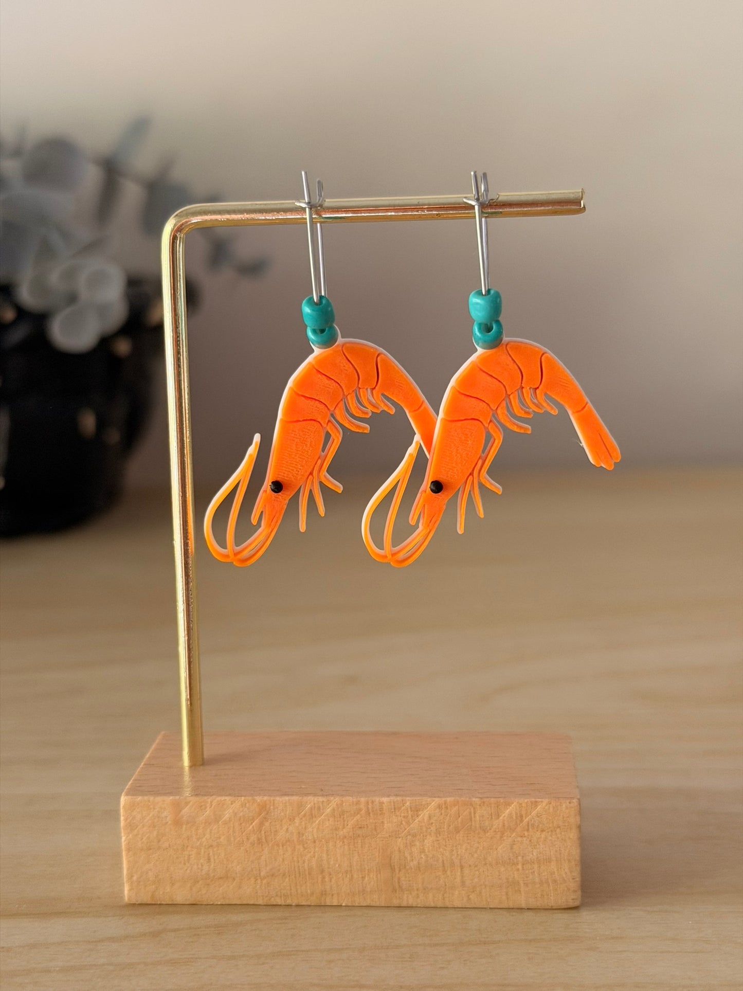 3D Printed Σκουλαρίκια "Γαρίδα"