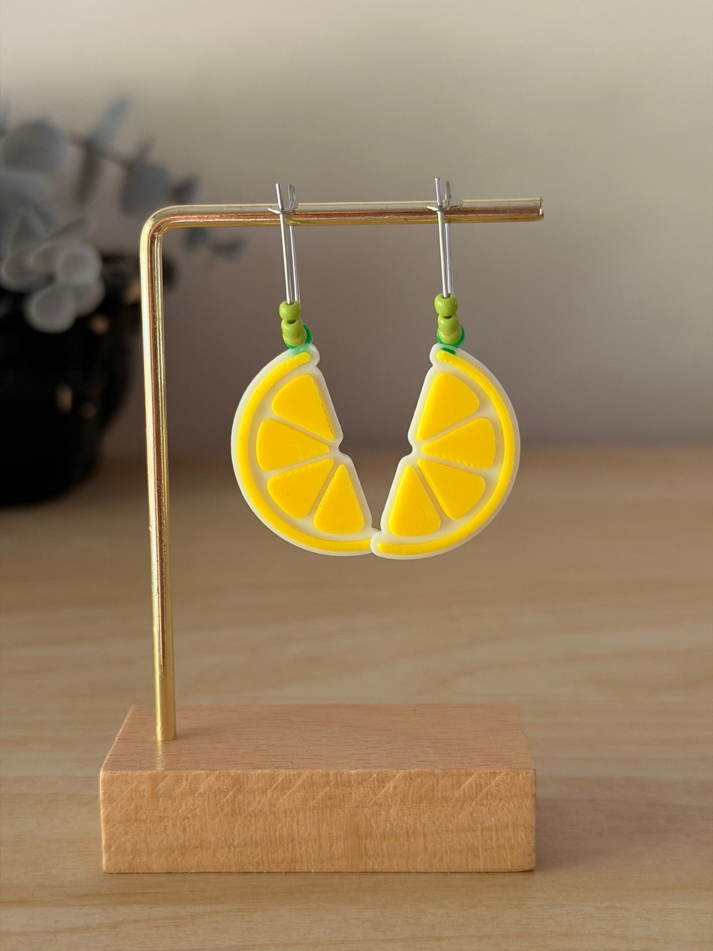 3D Printed Σκουλαρίκια "Φέτα Λεμόνι"