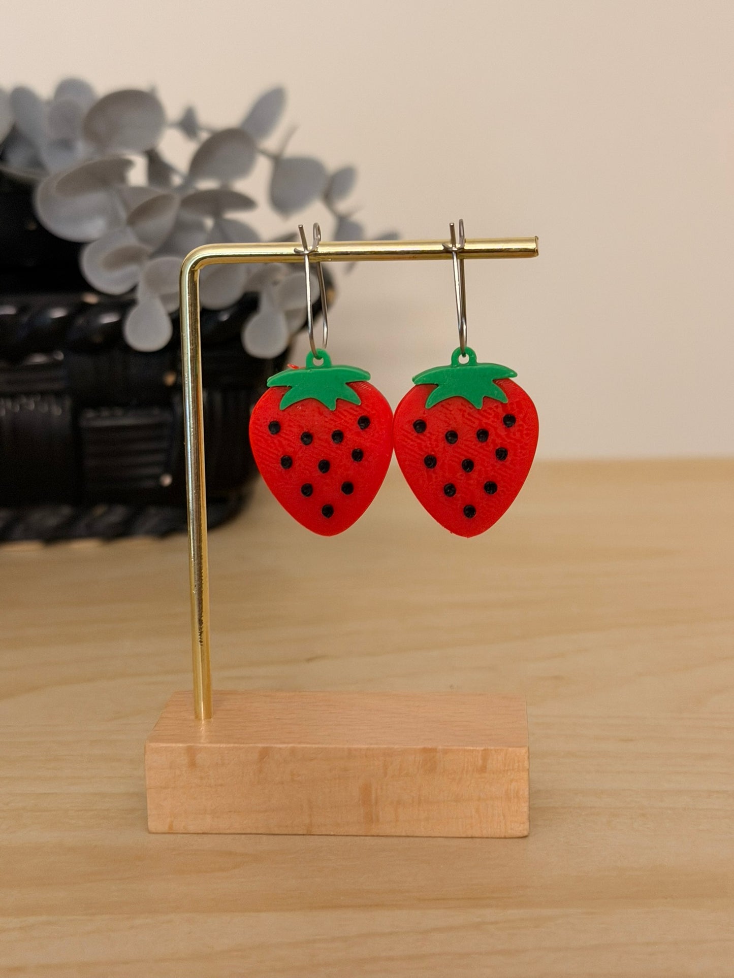 3D Printed Σκουλαρίκια "Φράουλα"