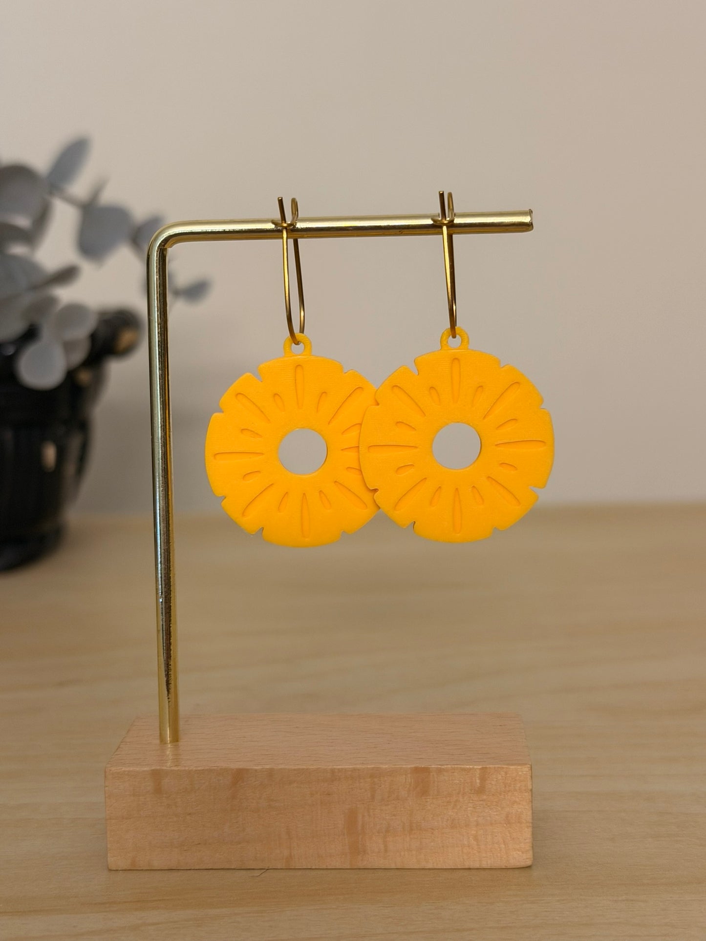3D Printed Σκουλαρίκια "Ananas Slice"