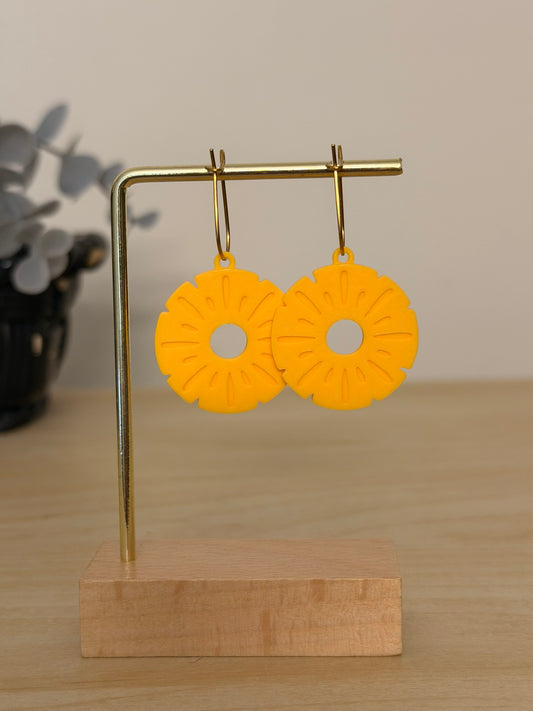 3D Printed Σκουλαρίκια "Ananas Slice"