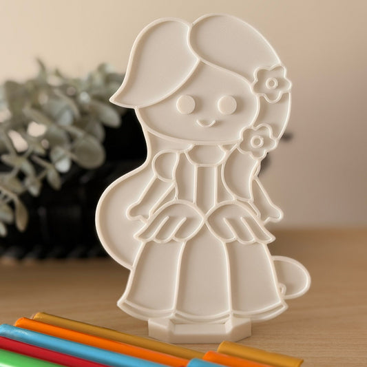 3D Printed Πάνελ για zωγραφική με stand- Ραπουνζελ