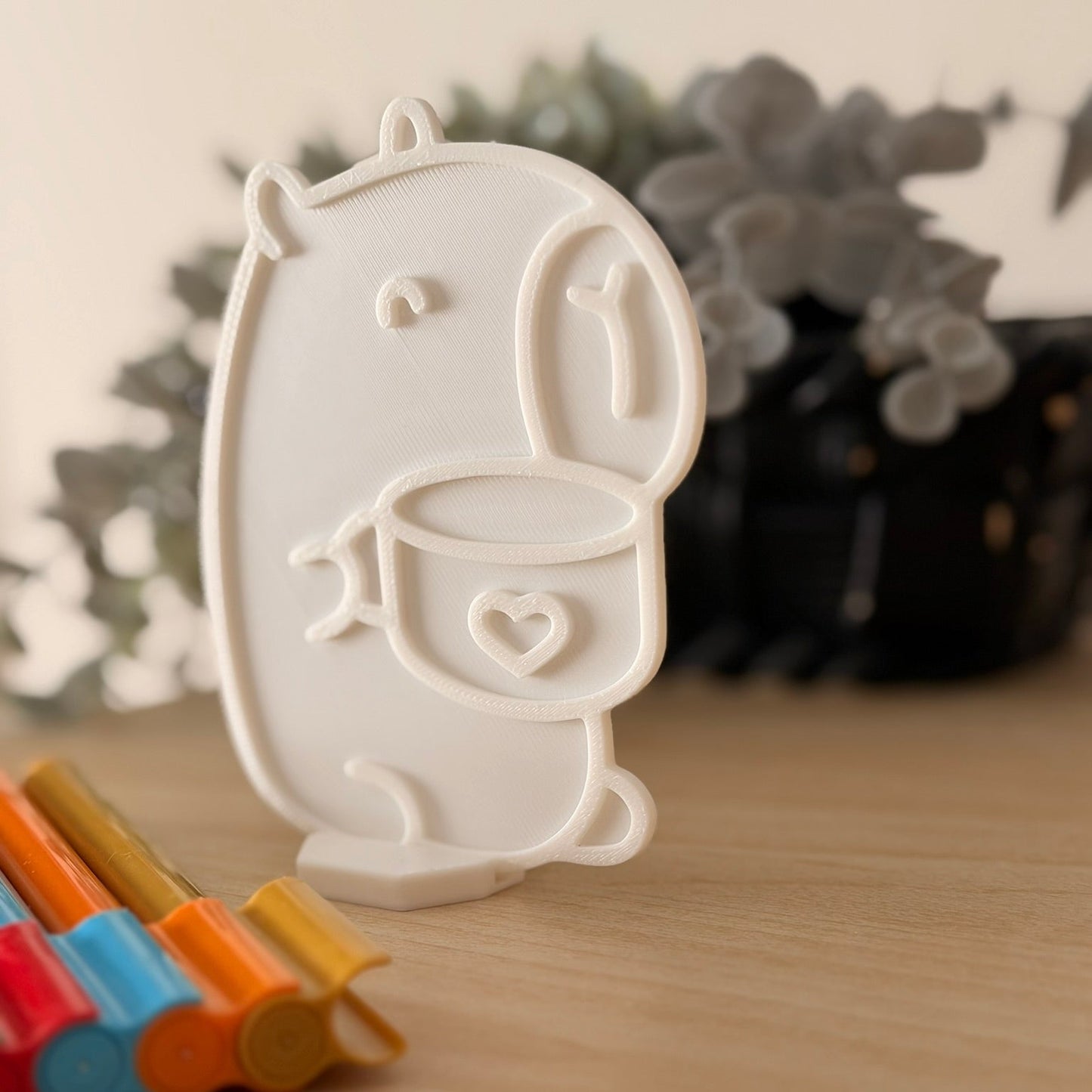 3D Printed Πάνελ για zωγραφική με stand-Καπιμπάρα με κούπα