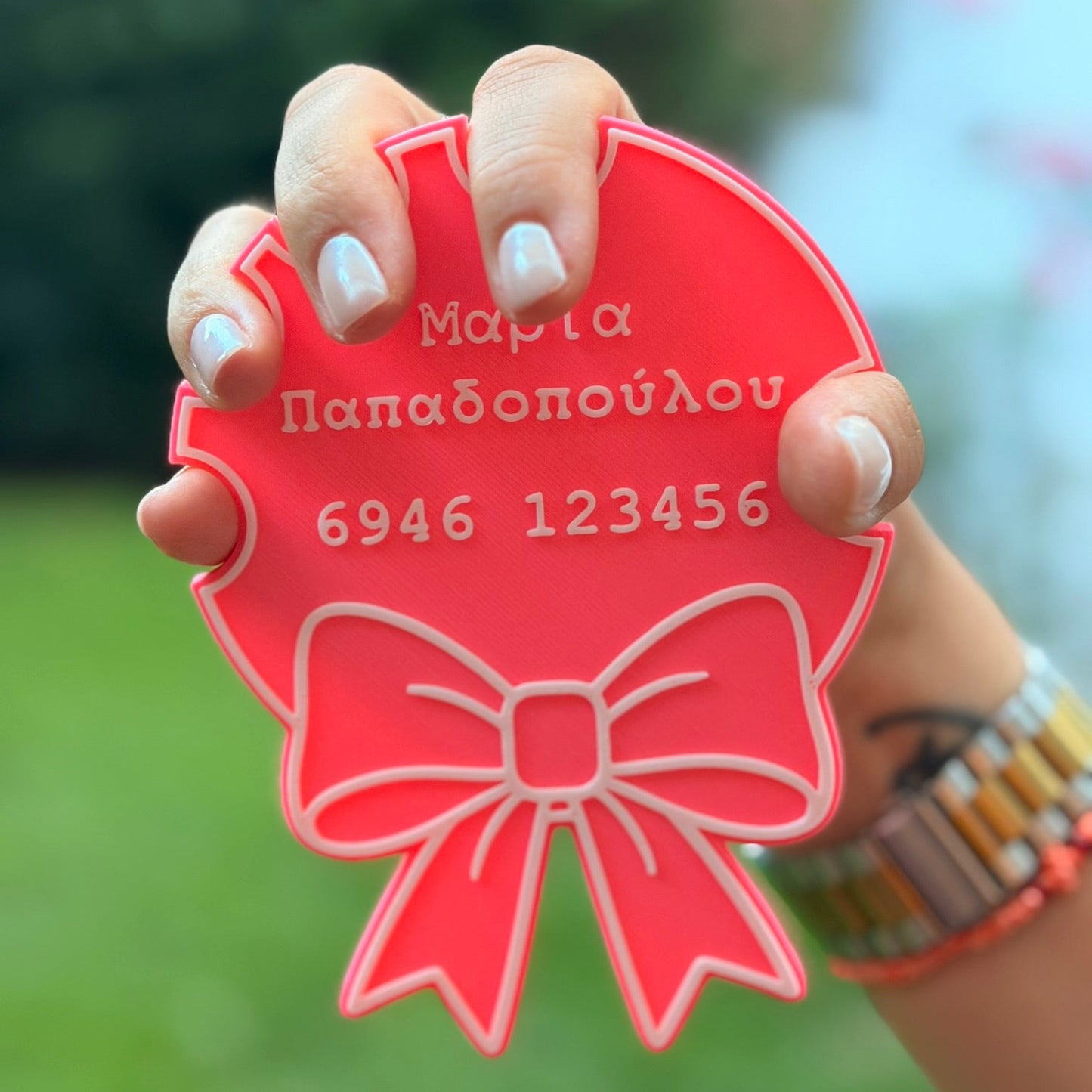 Προσωποποιημένο 3D Printed Photo Prop για Νύχια με Φιόγκο (Custom Nail Prop)