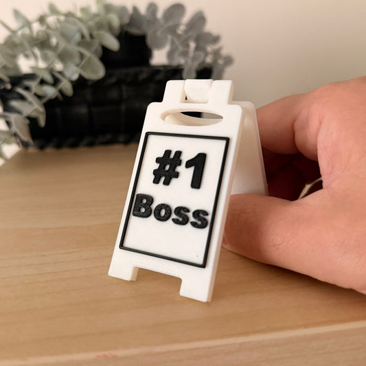 Mini 3D Printed Επιτραπέζια Πινακίδα Γραφείου #1 Boss