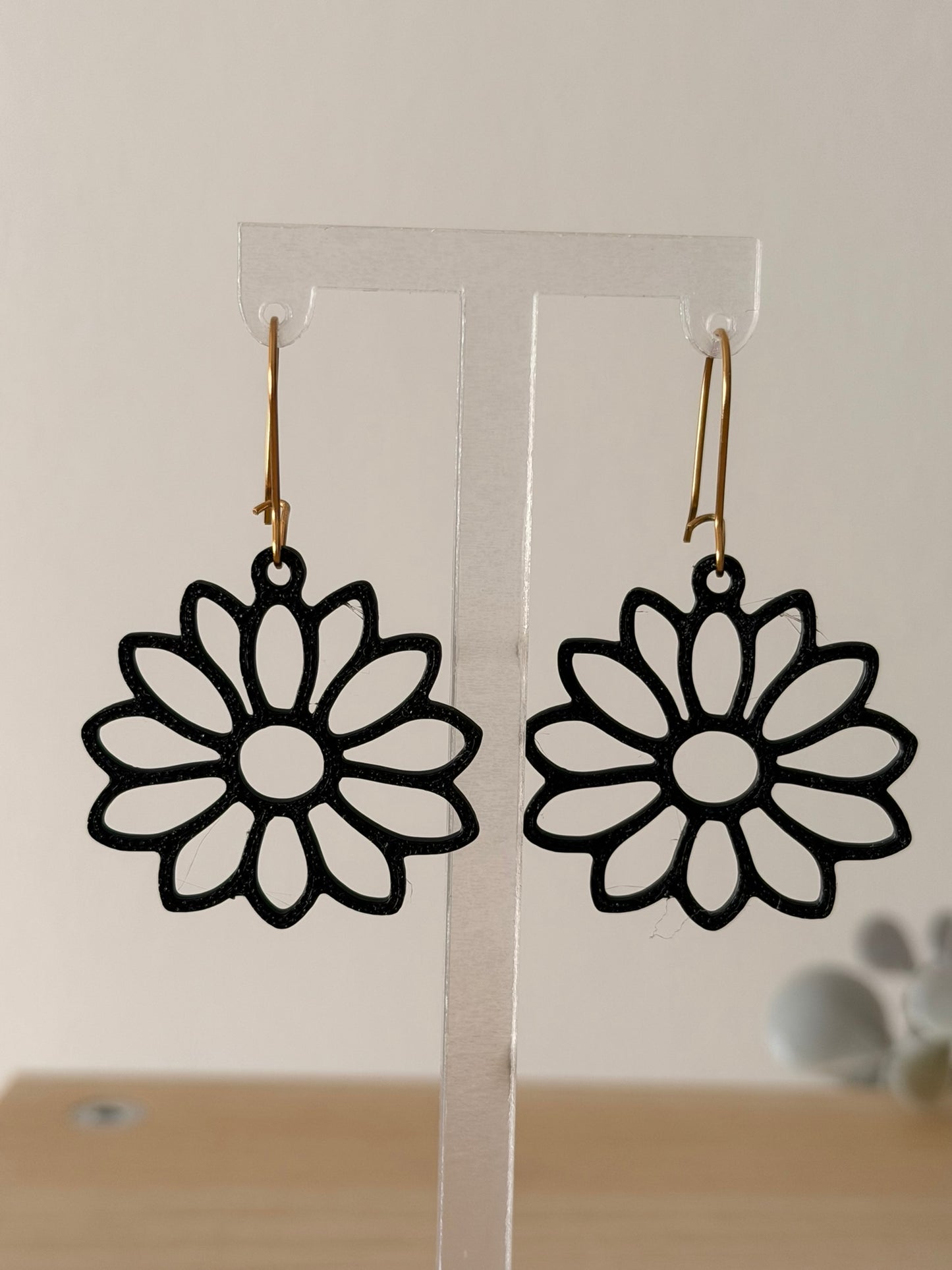3D Printed Σκουλαρίκια Mandala – Classic Dahlia