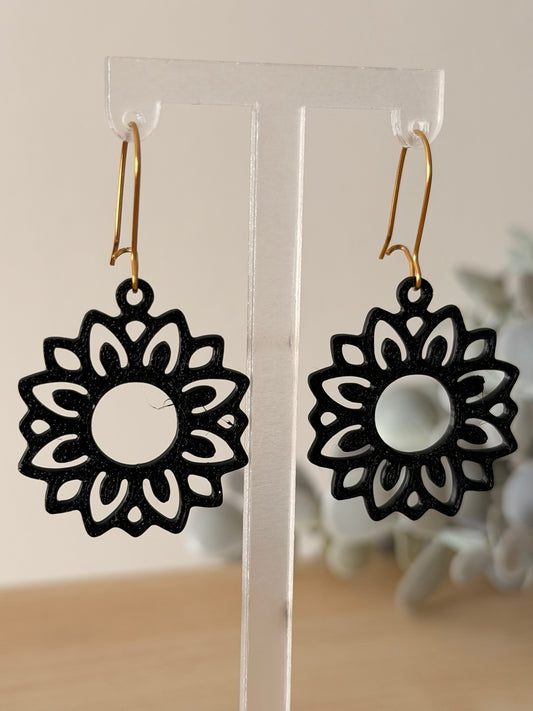 3D Printed Σκουλαρίκια Mandala – Solar Ring