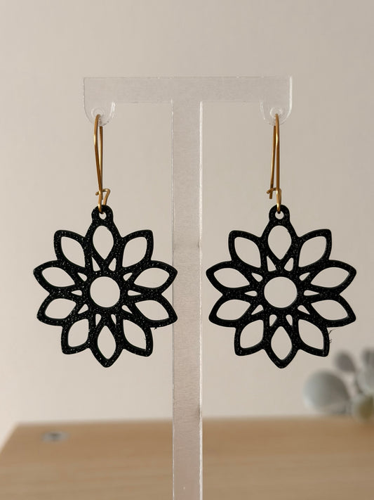 3D Printed Σκουλαρίκια Mandala – Stellar Bloom