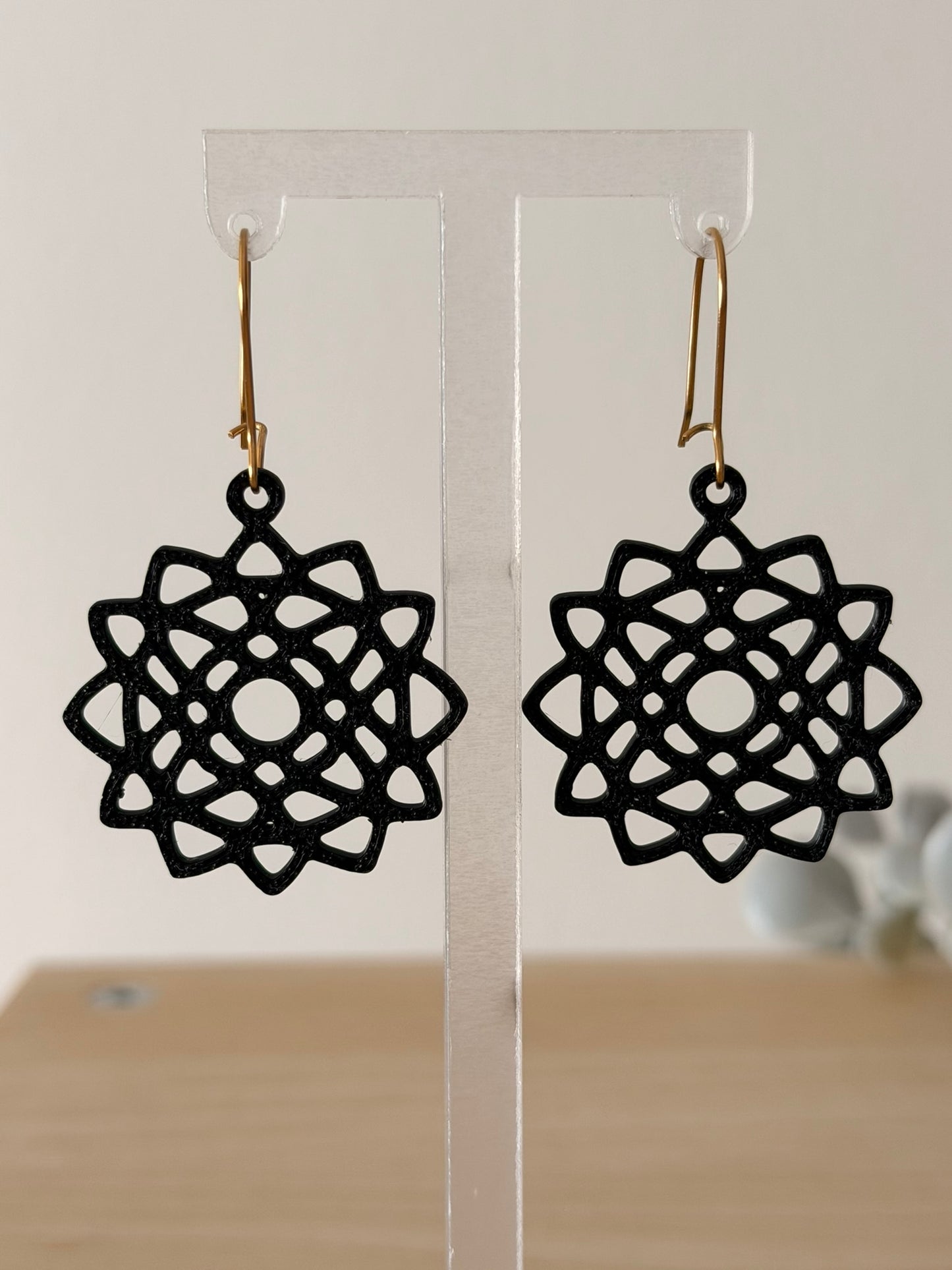3D Printed Σκουλαρίκια Mandala – Solar Compass