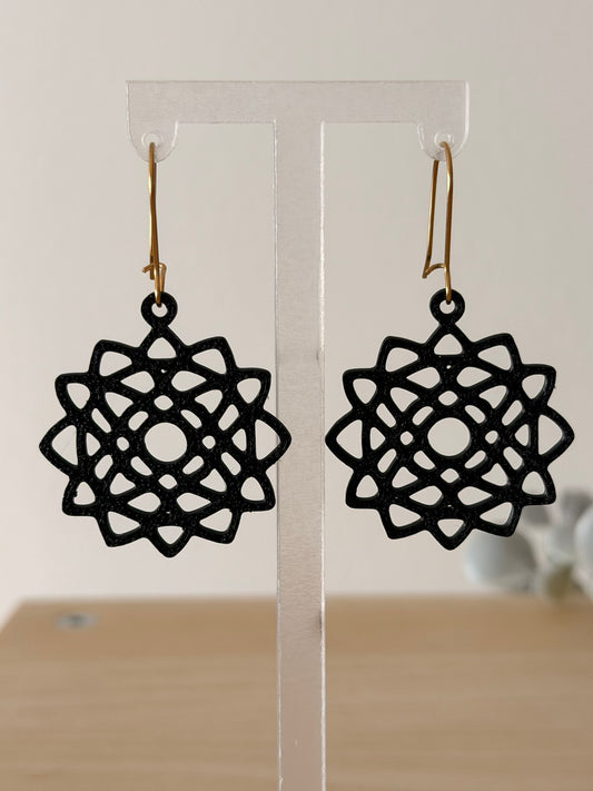 3D Printed Σκουλαρίκια Mandala – Solar Compass