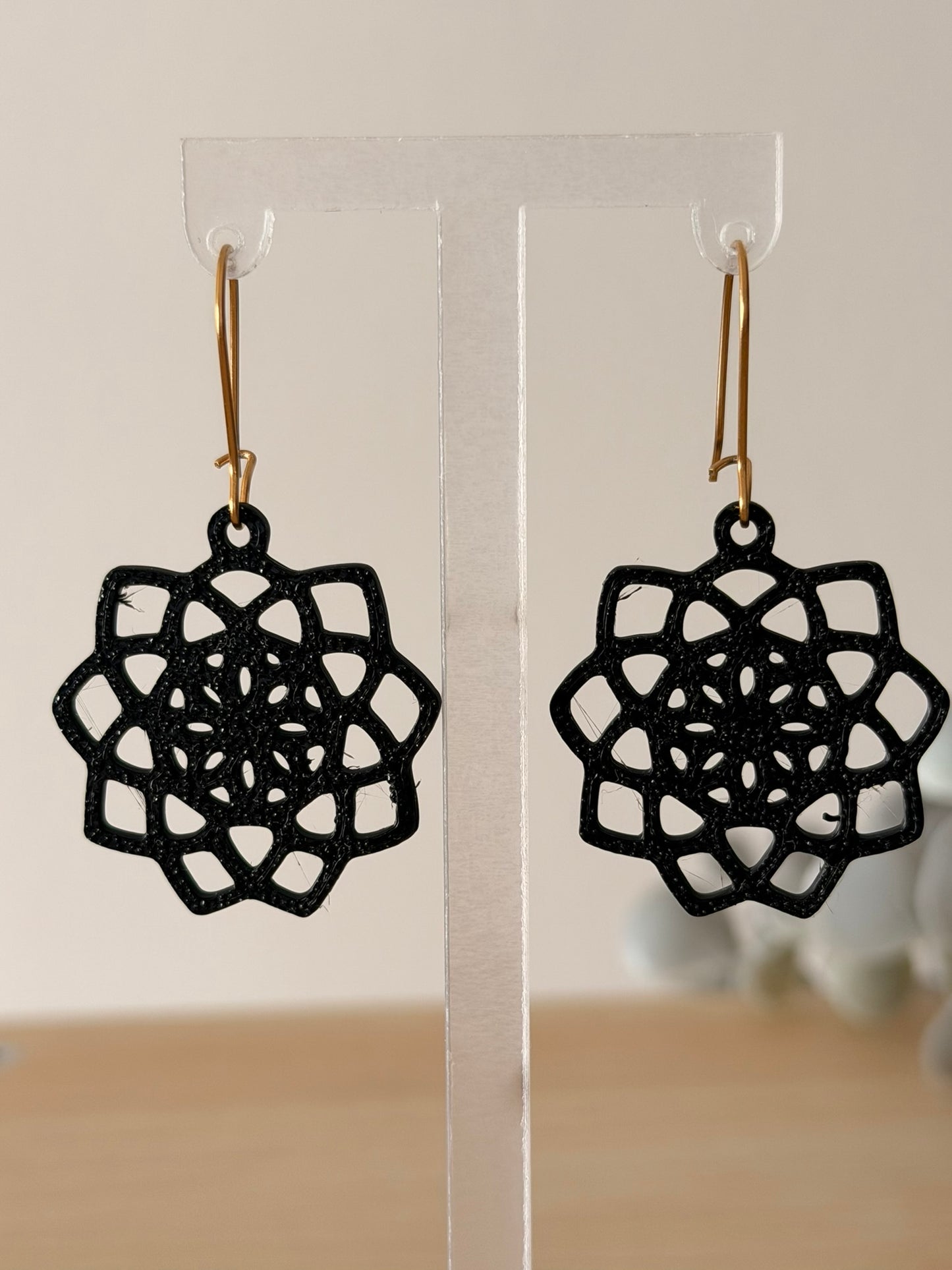 3D Printed Σκουλαρίκια Mandala – Sacred Geometry