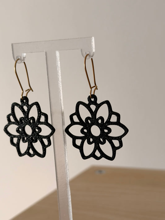 3D Printed Σκουλαρίκια Mandala – Flora Bloom