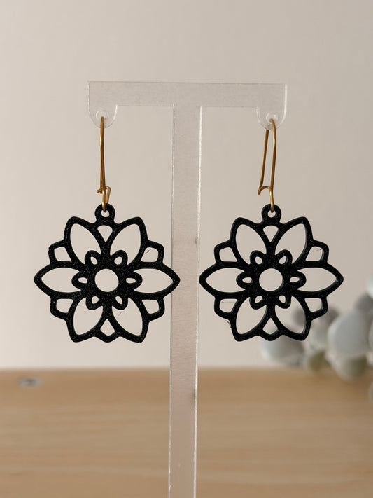 3D Printed Σκουλαρίκια Mandala – Lotus Star