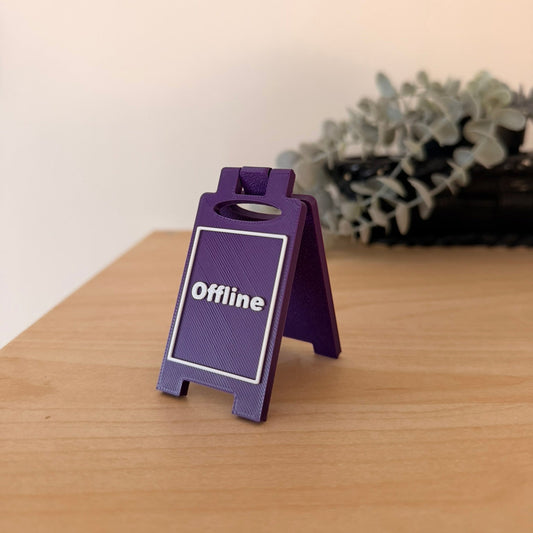 Mini 3D Printed Επιτραπέζια Πινακίδα Γραφείου "Offline"