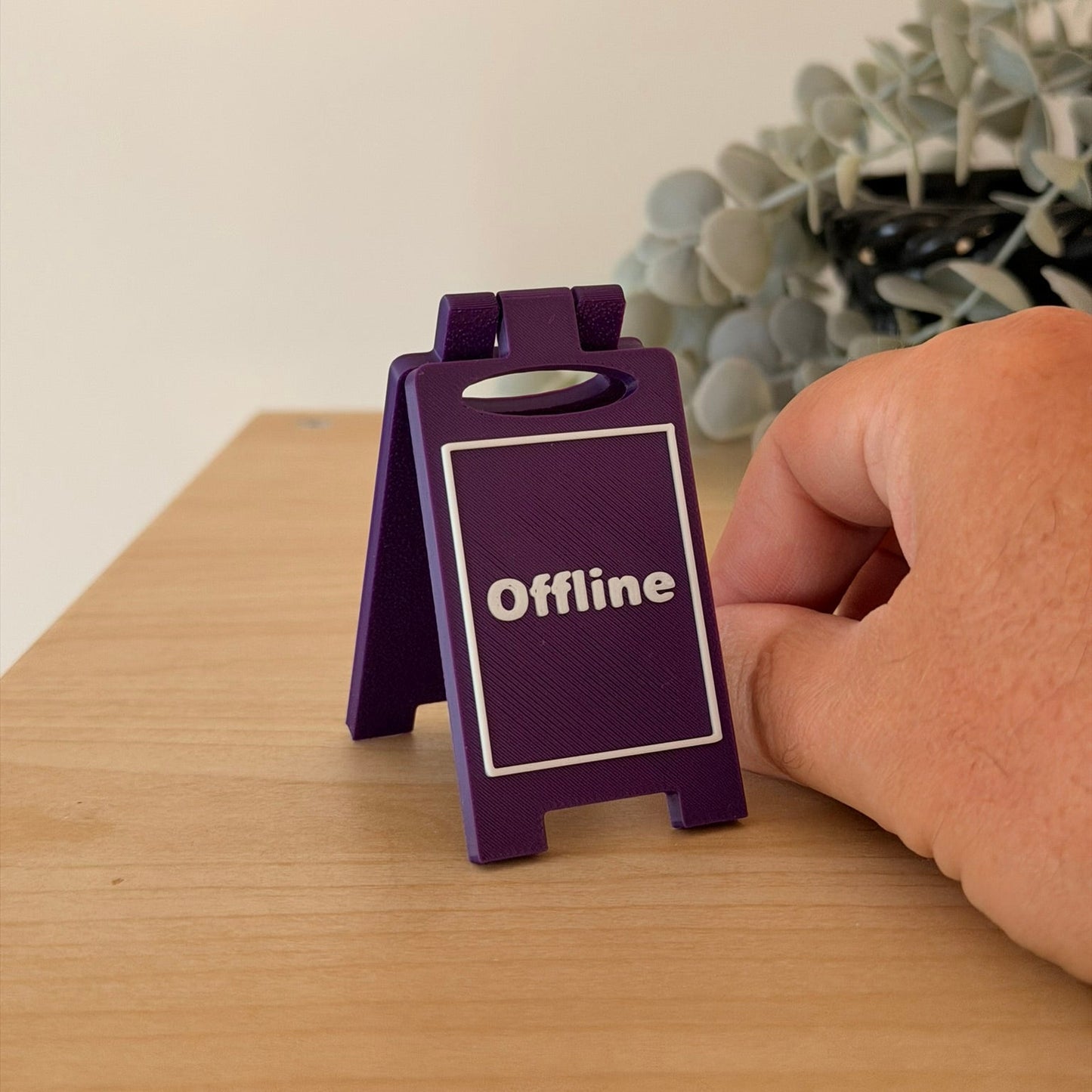 Mini 3D Printed Επιτραπέζια Πινακίδα Γραφείου "Offline"