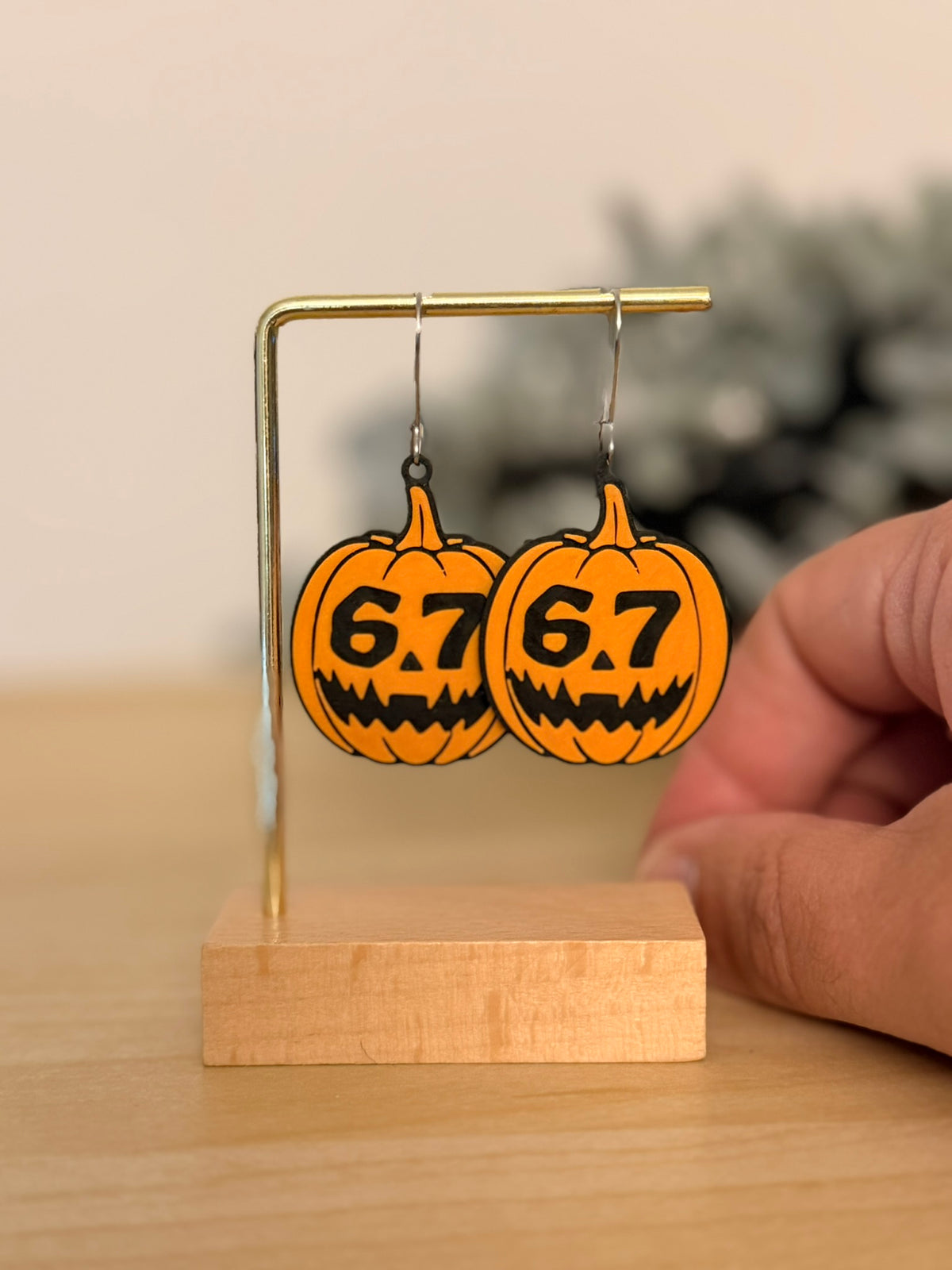 3D Printed Σκουλαρίκια Halloween Κολοκύθα «6.7»