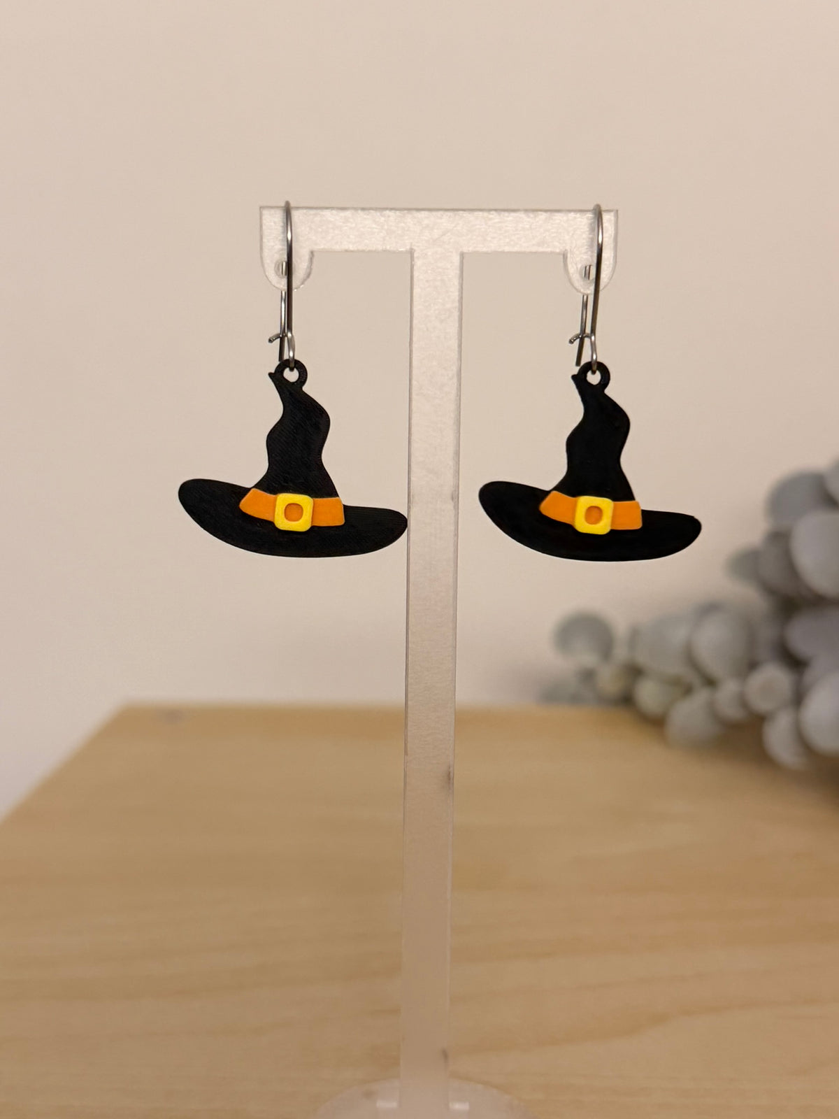 3D Printed Σκουλαρίκια Halloween Καπέλο Μάγισσας «Spooky Spell»