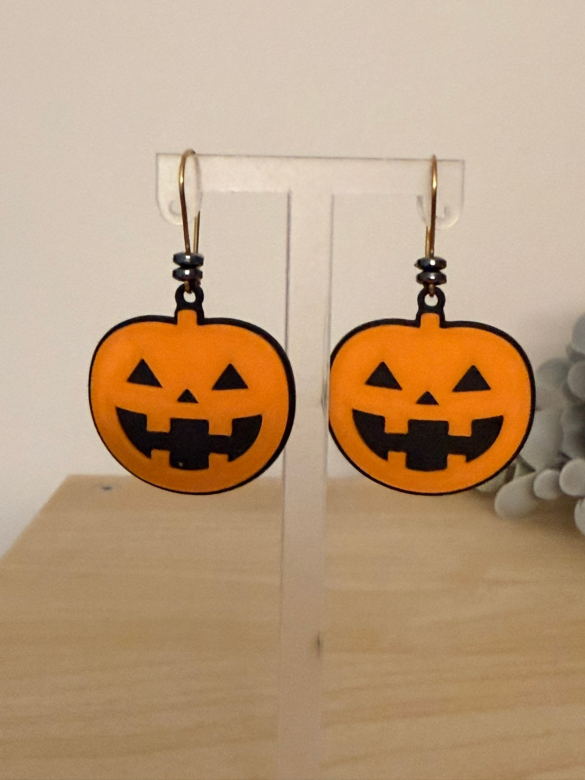 3D Printed Σκουλαρίκια Halloween Κολοκύθα «Jack-o'-Lantern»