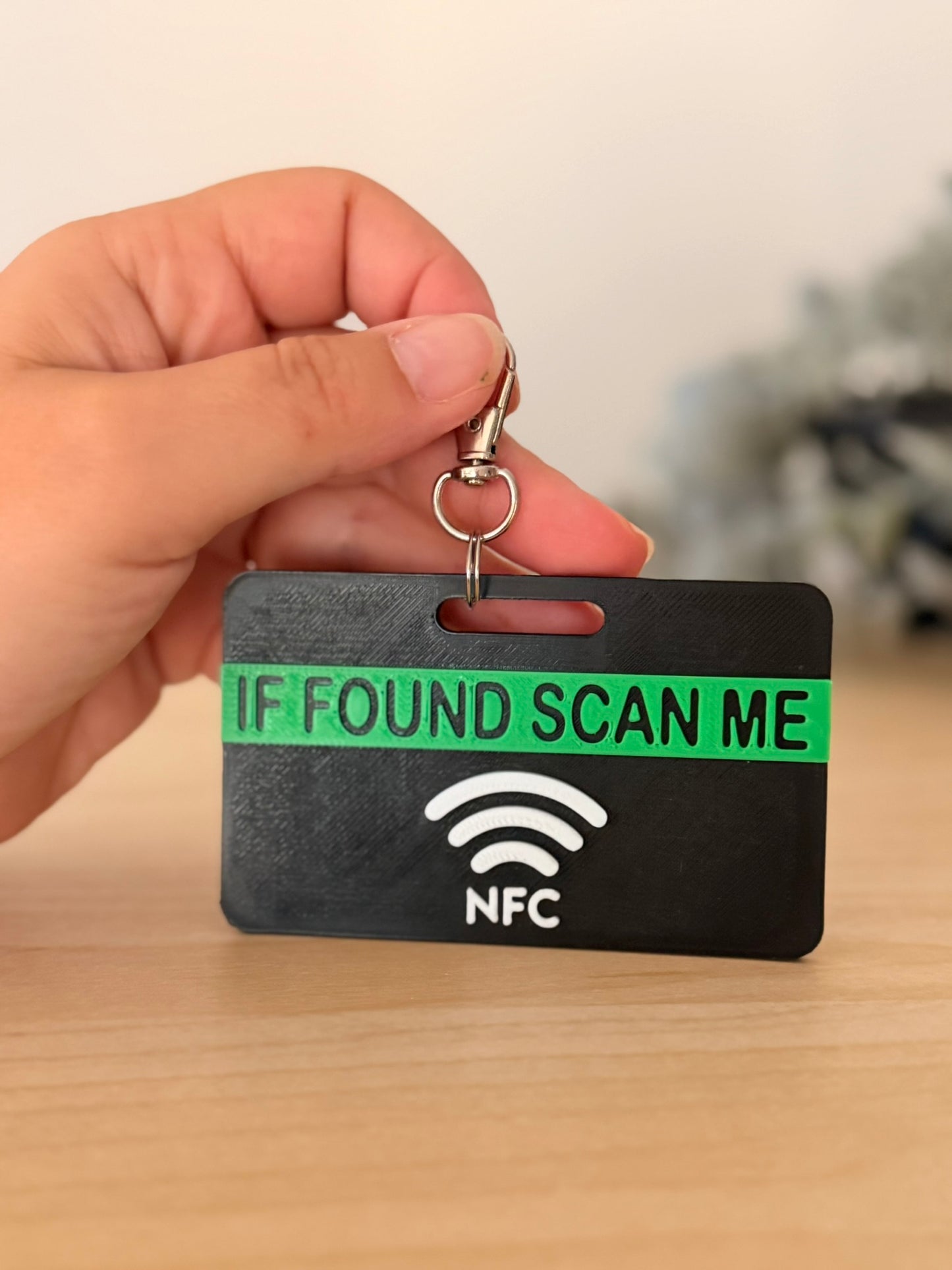 Smart NFC Μπρελόκ Αποσκευών & Τσάντας Παραλληλόγραμμο | 3D Printed Lost & Found Tag