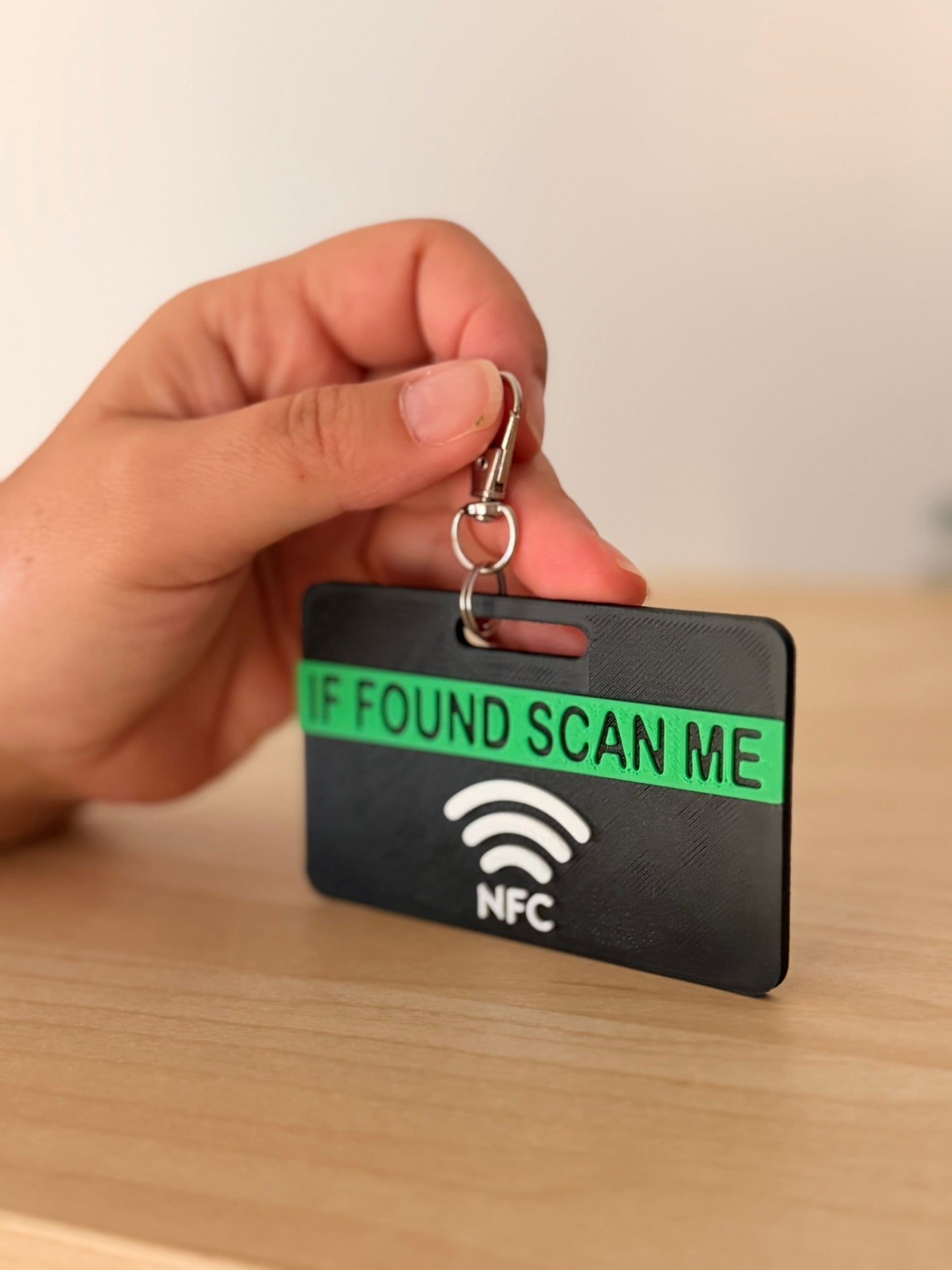 Smart NFC Μπρελόκ Αποσκευών & Τσάντας Παραλληλόγραμμο | 3D Printed Lost & Found Tag