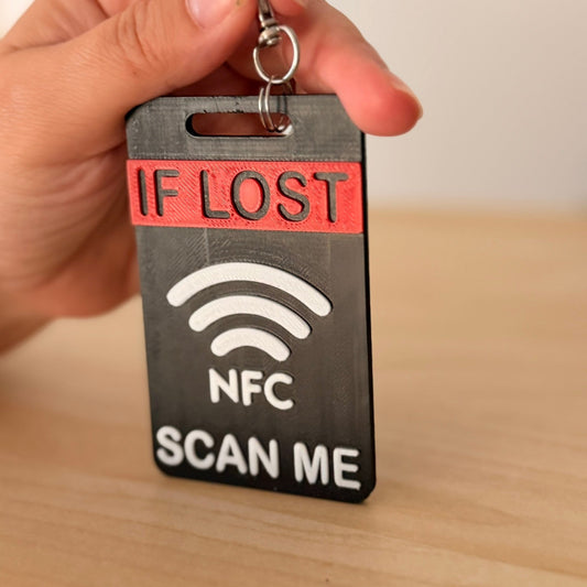 Smart NFC Μπρελόκ Sports Tag Οριζόντιο Κόκκινο | 3D Printed Sports Tag
