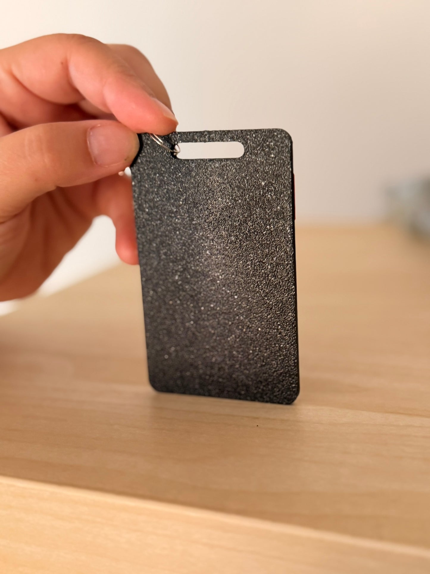 Smart NFC Μπρελόκ Αποσκευών & Τσάντας Οριζόντιο Κόκκινο | 3D Printed Lost & Found Tag