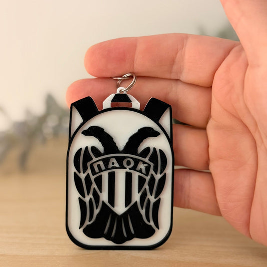 Έξυπνο NFC Μπρελόκ Ασφαλείας για Παιδικές Τσάντες 7,5εκ-5,5εκ – "Safety Tap"- ΠΑΟΚ Edition
