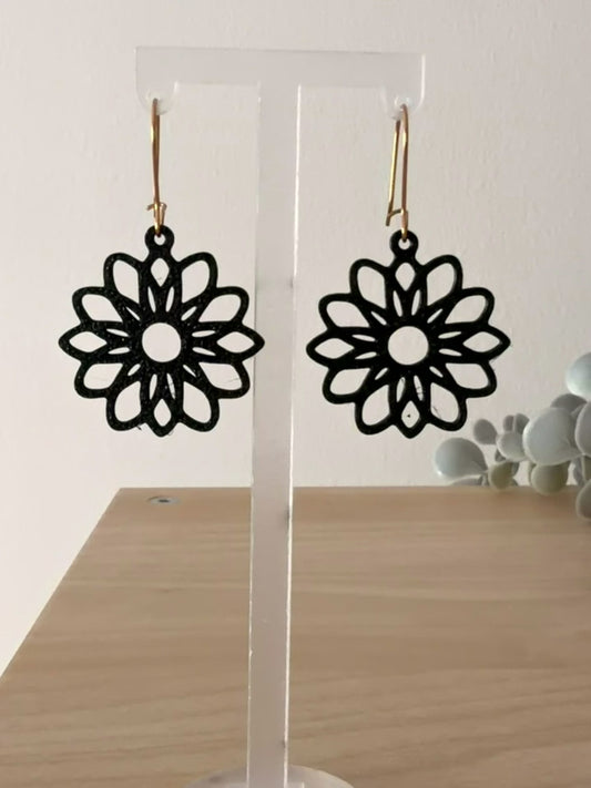 3D Printed Σκουλαρίκια Mandala – Radiance Flare